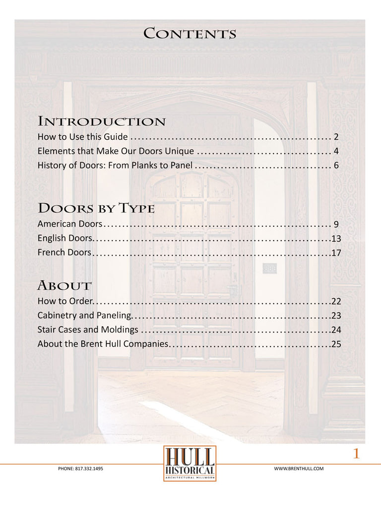 Authentic Historic Doors Instant PDF Download Hull Millwork Shop